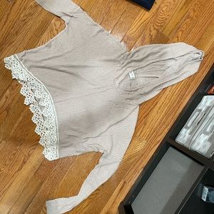 Cropped knit sweater